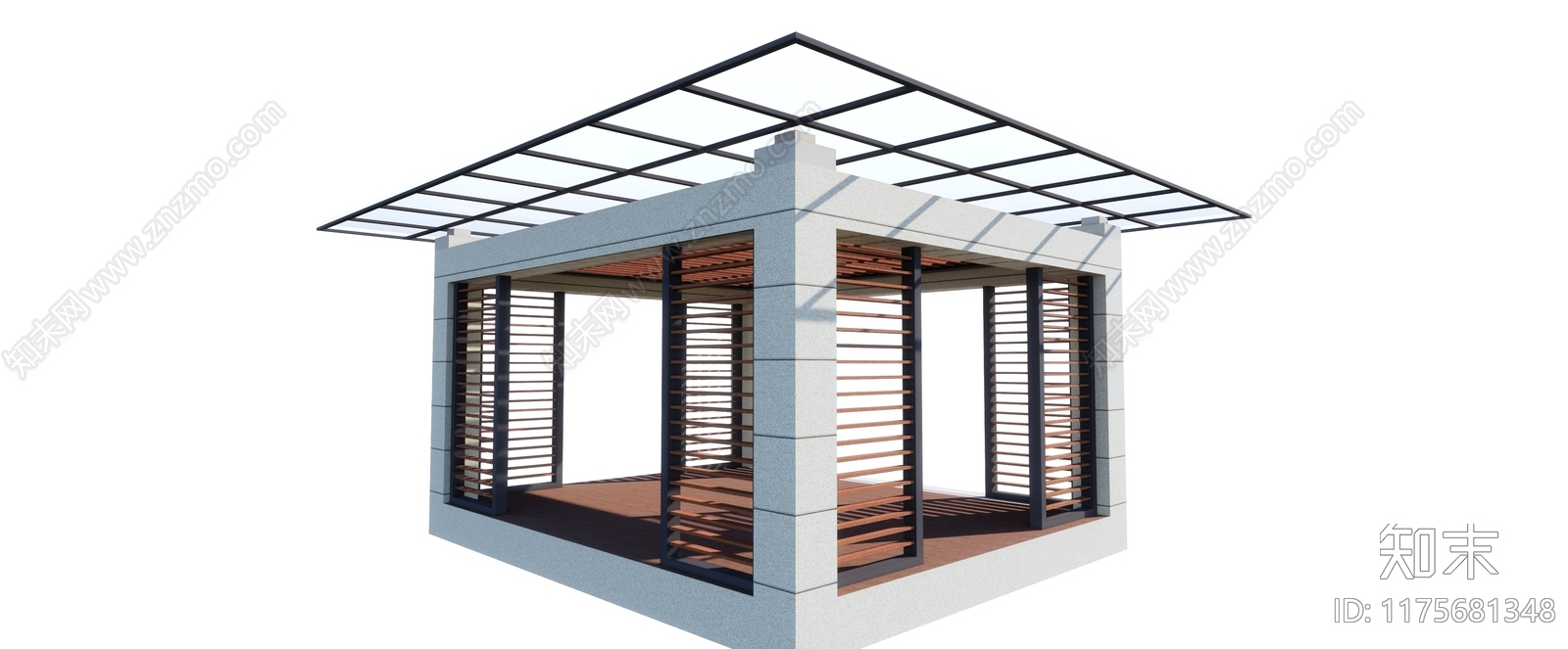 现代亭子SU模型下载【ID:1175681348】