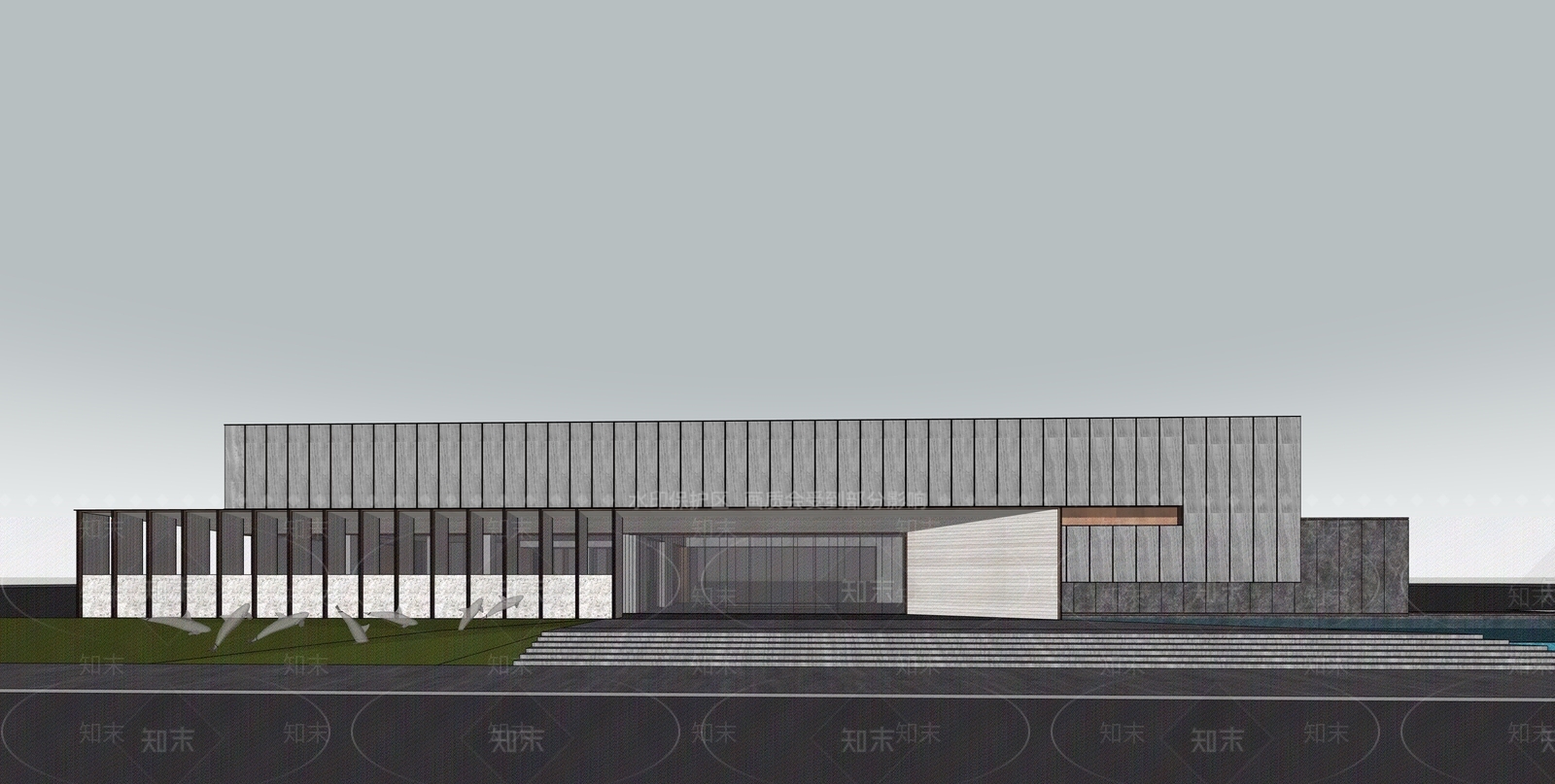 售楼处建筑SU模型精品下载_SketchUp模型_知末网