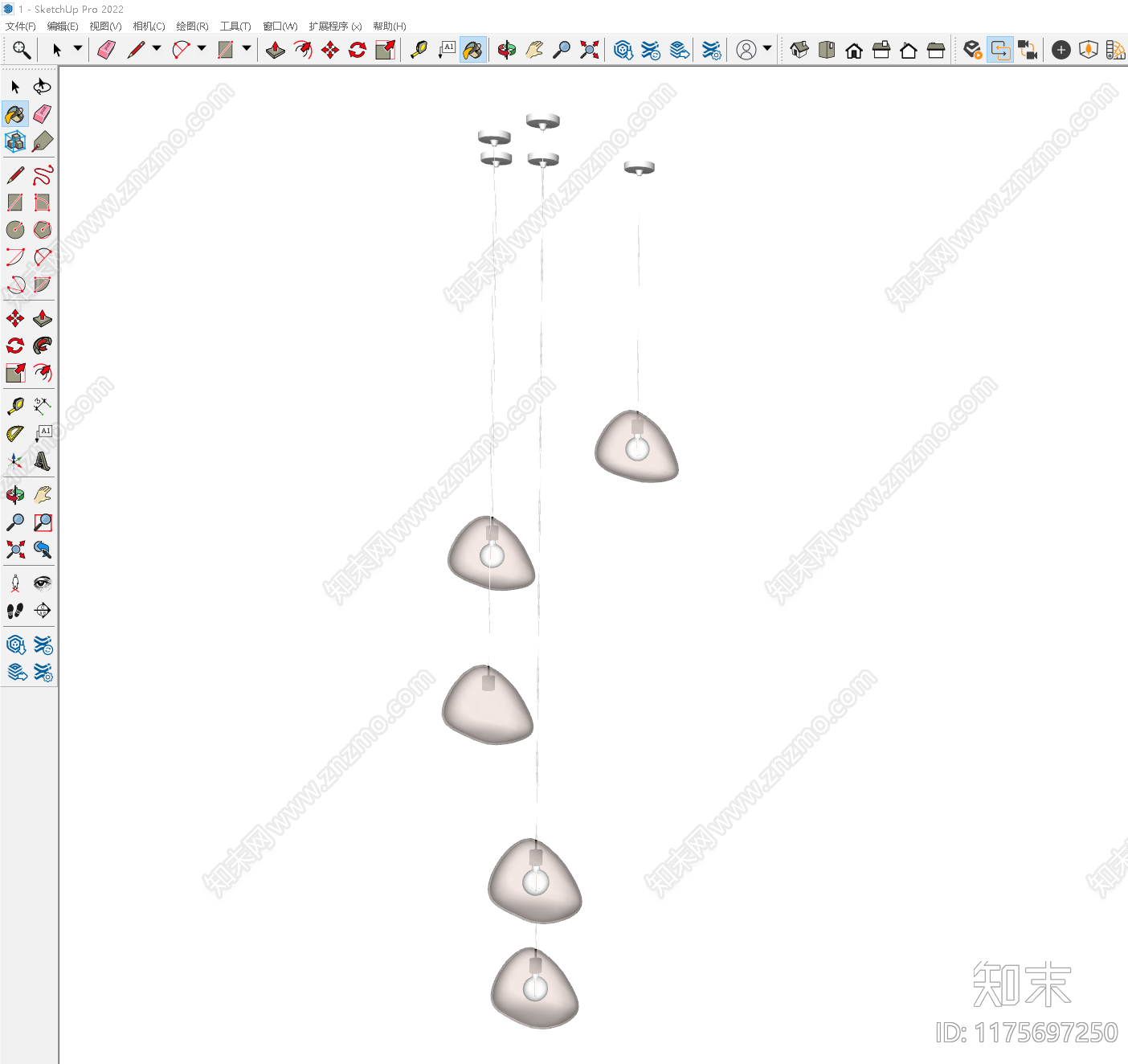 现代简约吊灯SU模型下载【ID:1175697250】