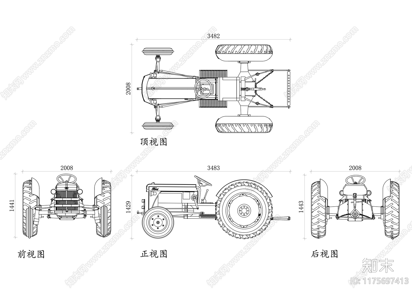 现代4s店施工图下载【ID:1175697413】