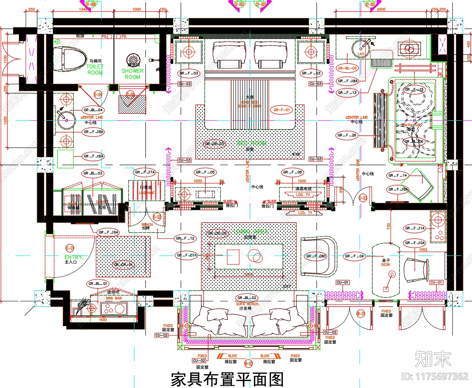 现代工装图库cad施工图下载【ID:1175697362】