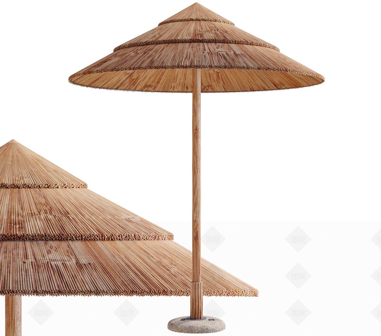 中古侘寂遮阳伞SU模型下载【ID:1175698986】