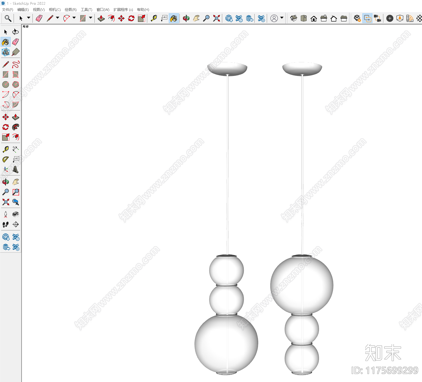 现代轻奢吊灯SU模型下载【ID:1175699299】