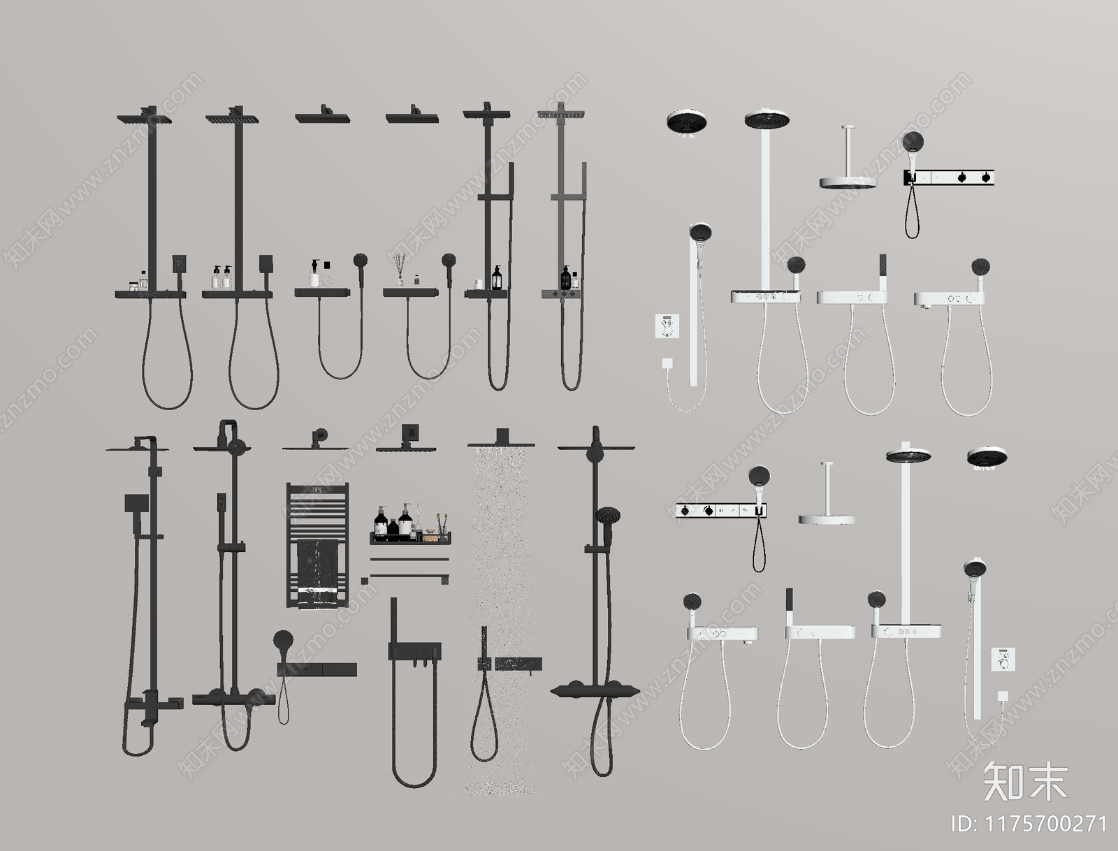 淋浴花洒SU模型下载【ID:1175700271】