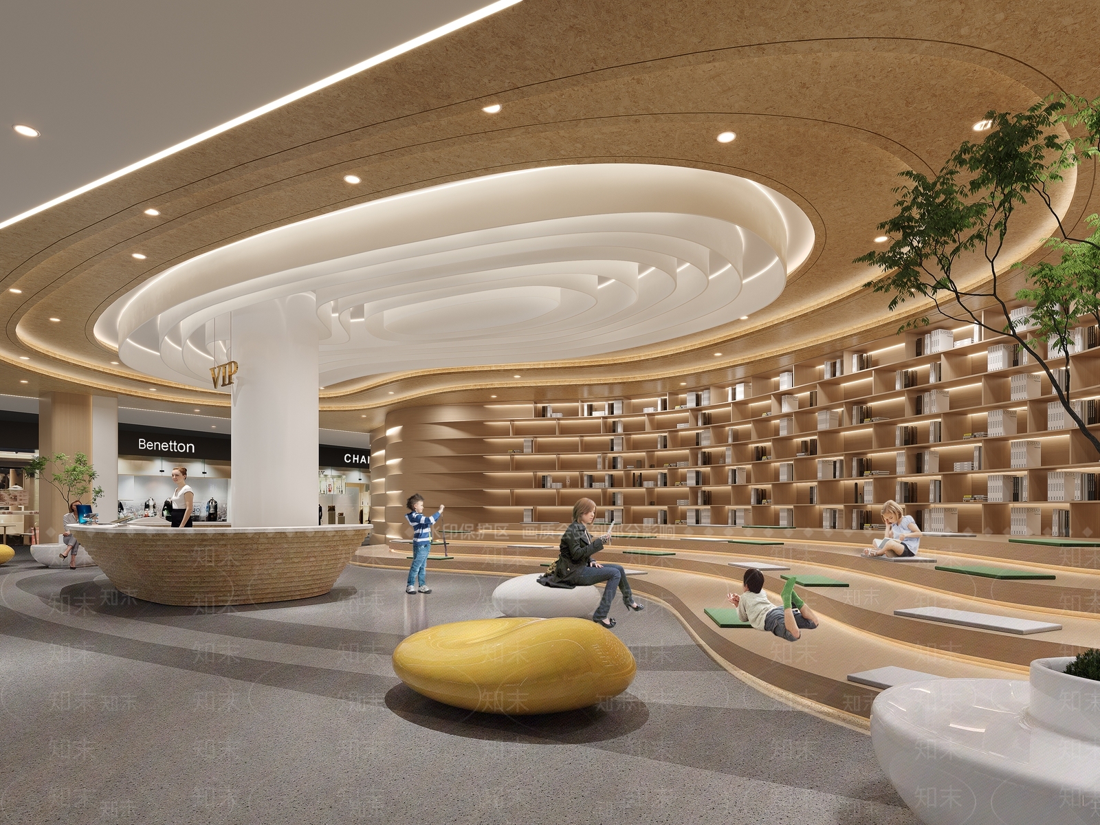 现代图书馆3D模型下载【ID:1175713582】