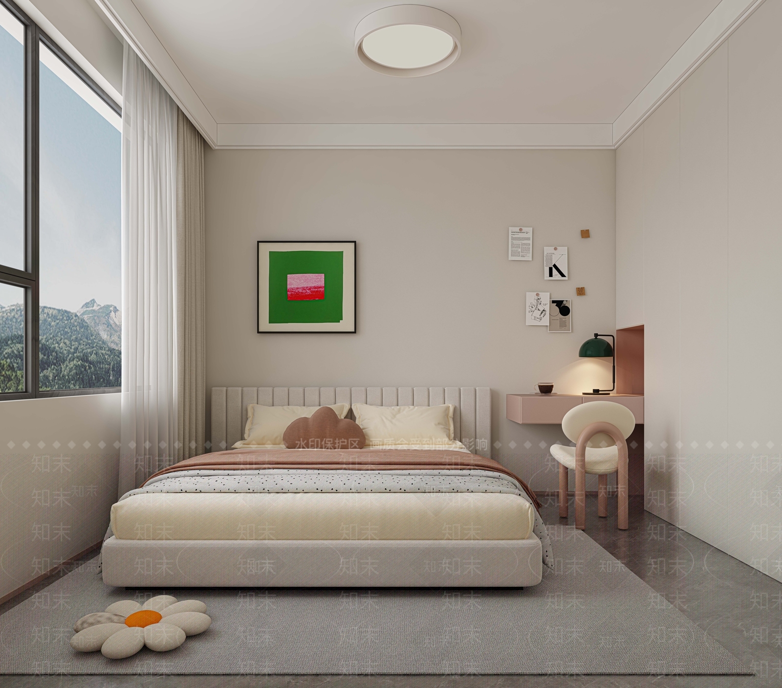 现代家居卧室3D模型下载【ID:1175716136】