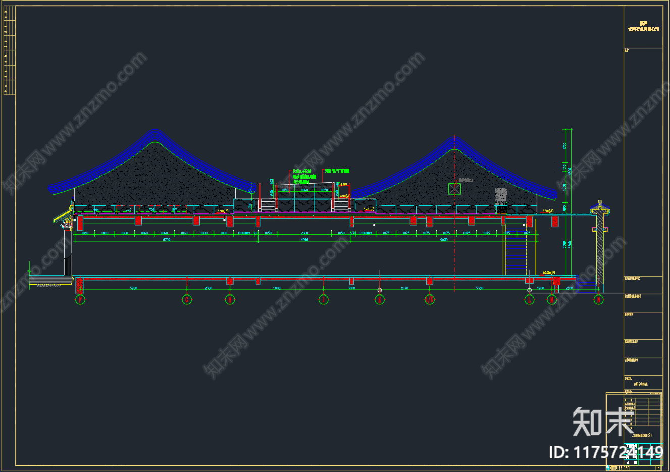 中式新中式古建cad施工图下载【ID:1175724149】