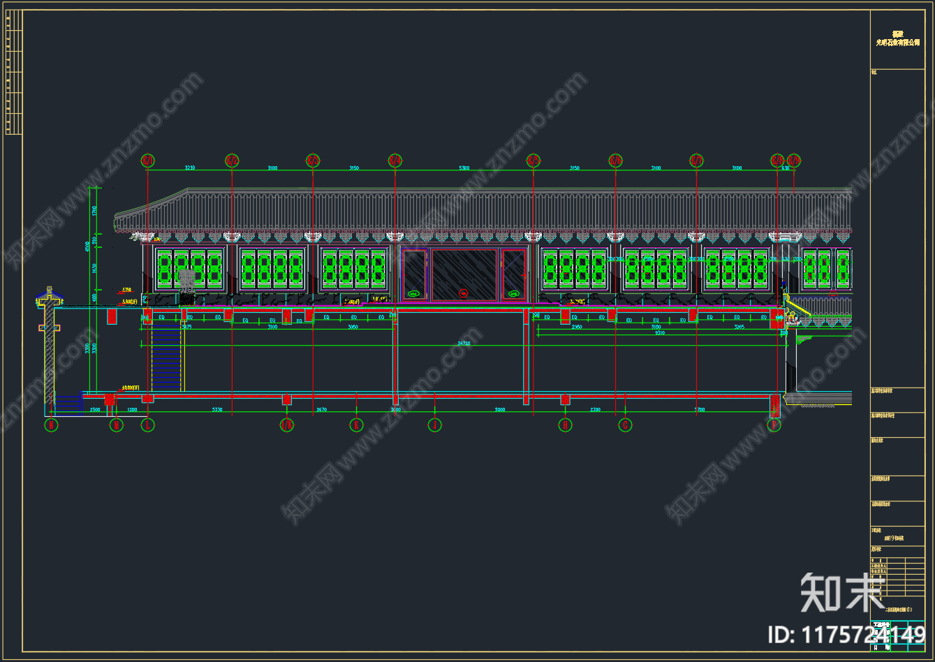 中式新中式古建cad施工图下载【ID:1175724149】