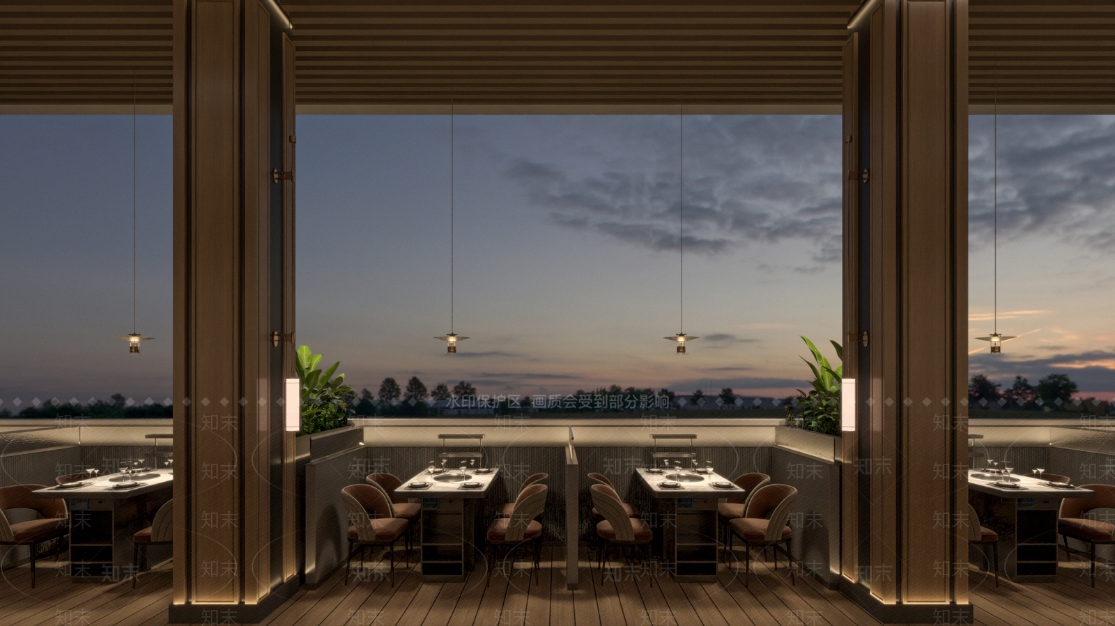 现代火锅店3D模型下载【ID:1175727480】