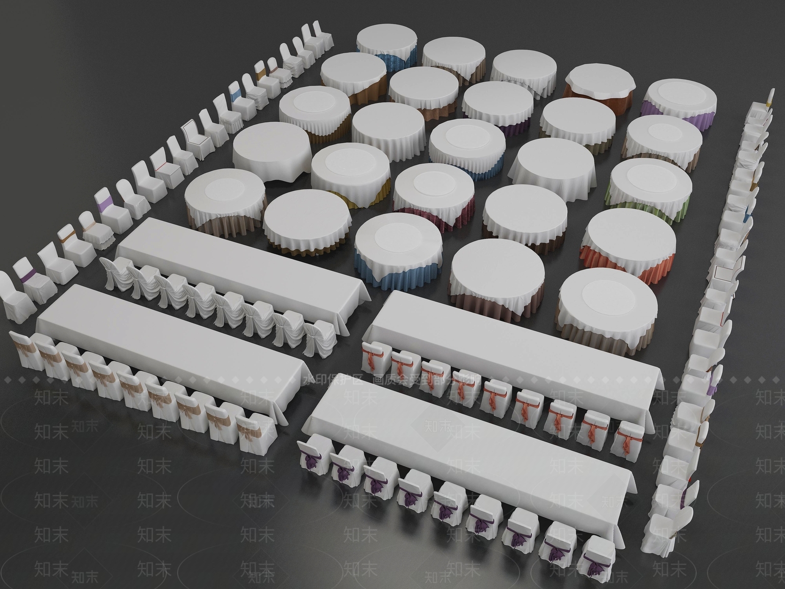 欧式现代餐桌椅3D模型下载【ID:1175729121】
