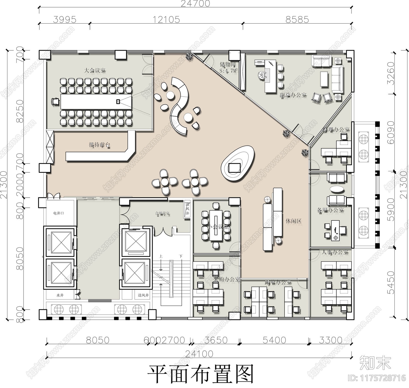 北欧整体办公空间cad施工图下载【ID:1175728716】