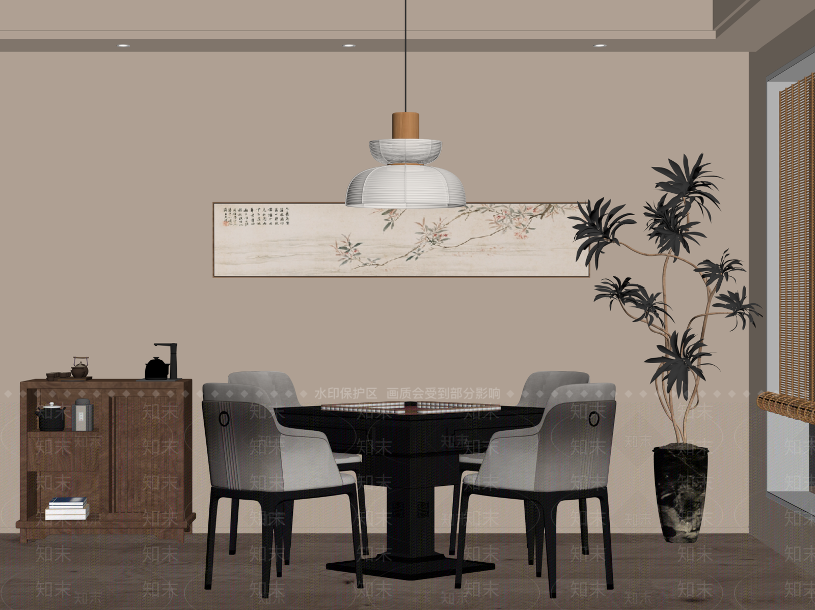 麻将桌SU模型下载【ID:1175728816】