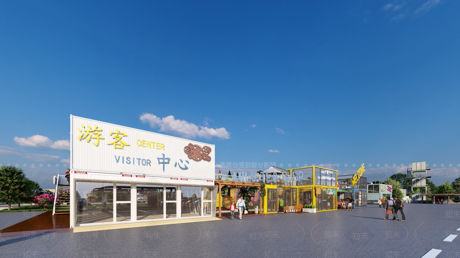 现代工业商业街SU模型下载【ID:1175730851】