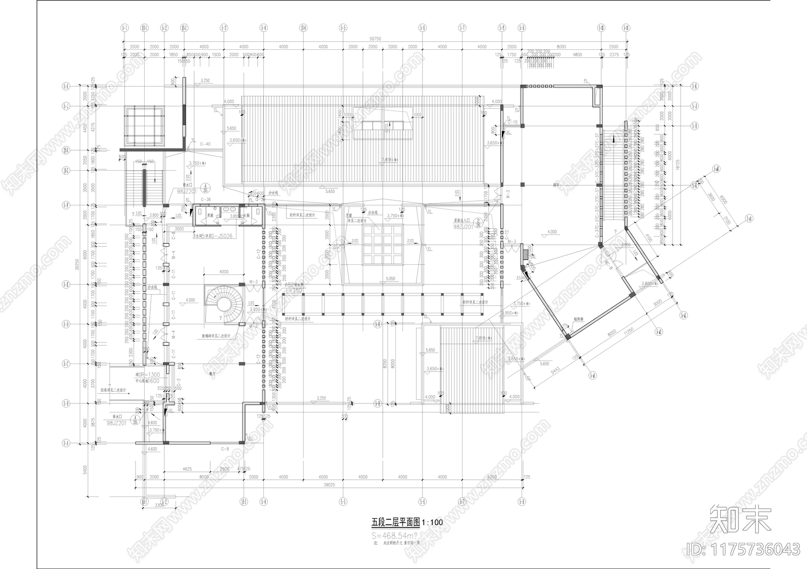 现代商业街cad施工图下载【ID:1175736043】