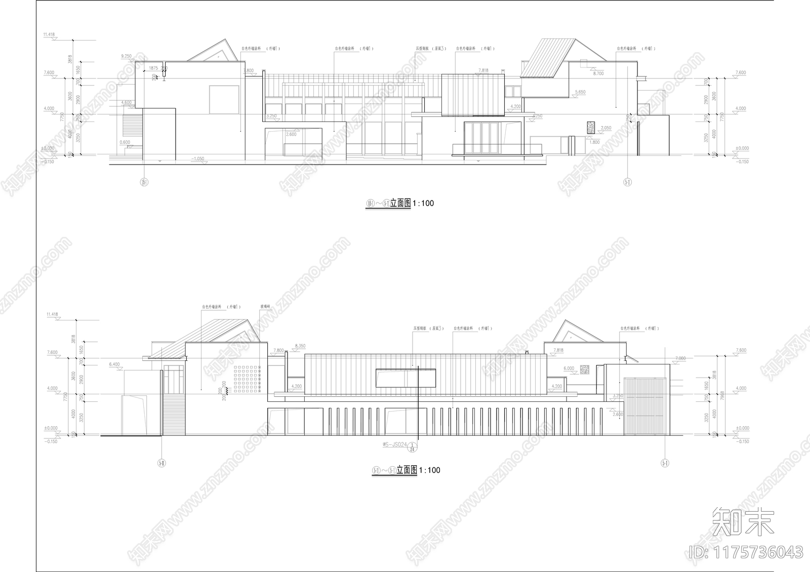 现代商业街cad施工图下载【ID:1175736043】