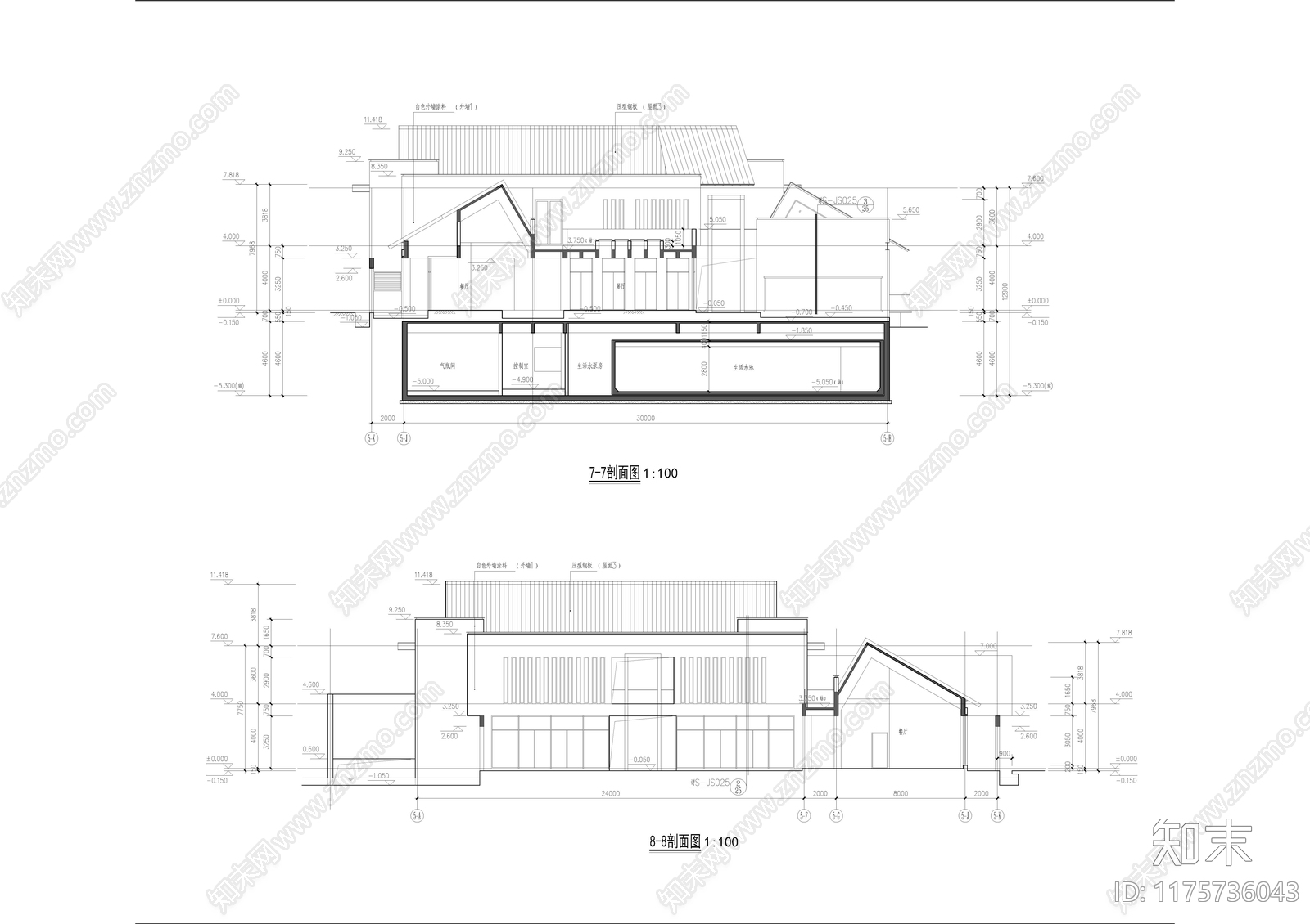 现代商业街cad施工图下载【ID:1175736043】