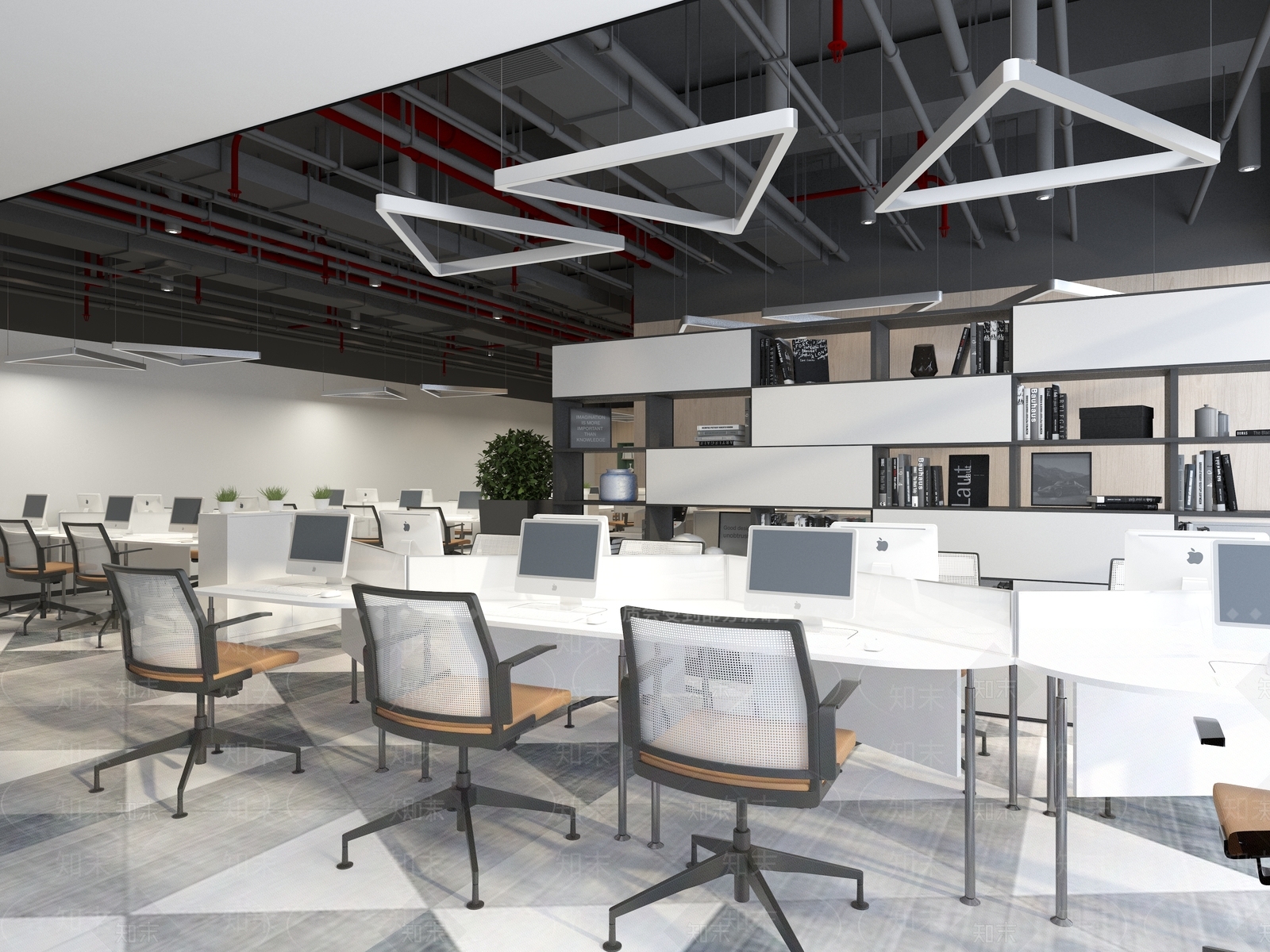 现代工业办公室3D模型下载【ID:1175932922】