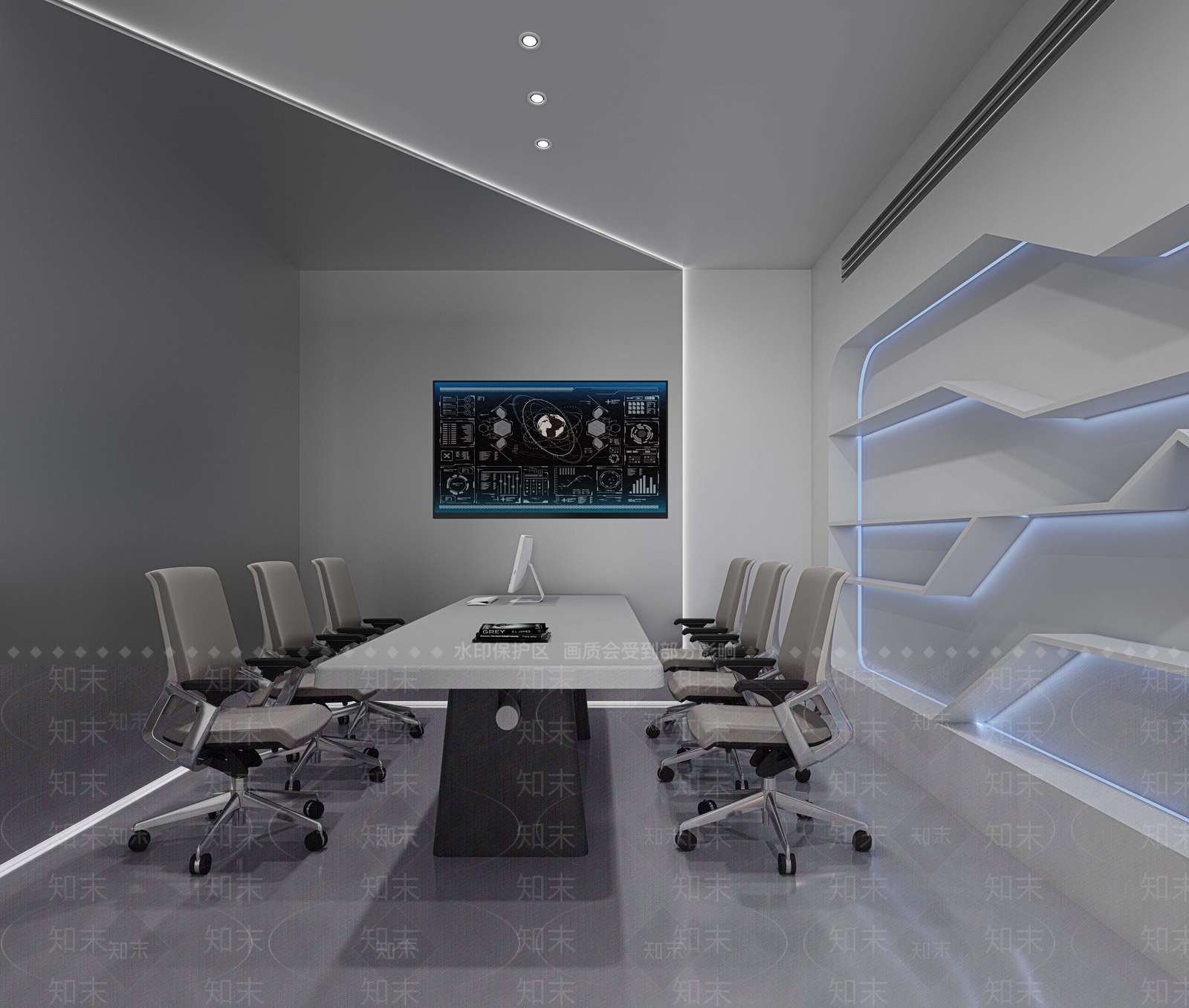 现代接待室3D模型下载【ID:1175737468】
