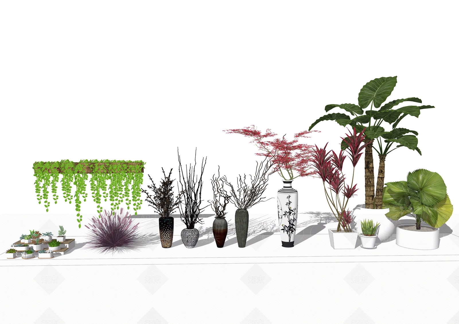 植物组合SU模型下载【ID:1175737843】