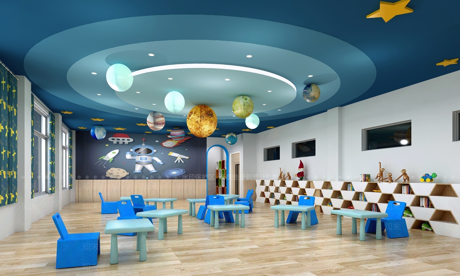现代幼儿园3D模型下载【ID:1175737637】