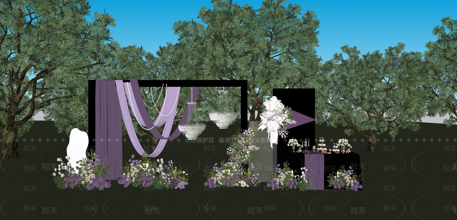 现代其他酒店空间SU模型下载【ID:1175741096】