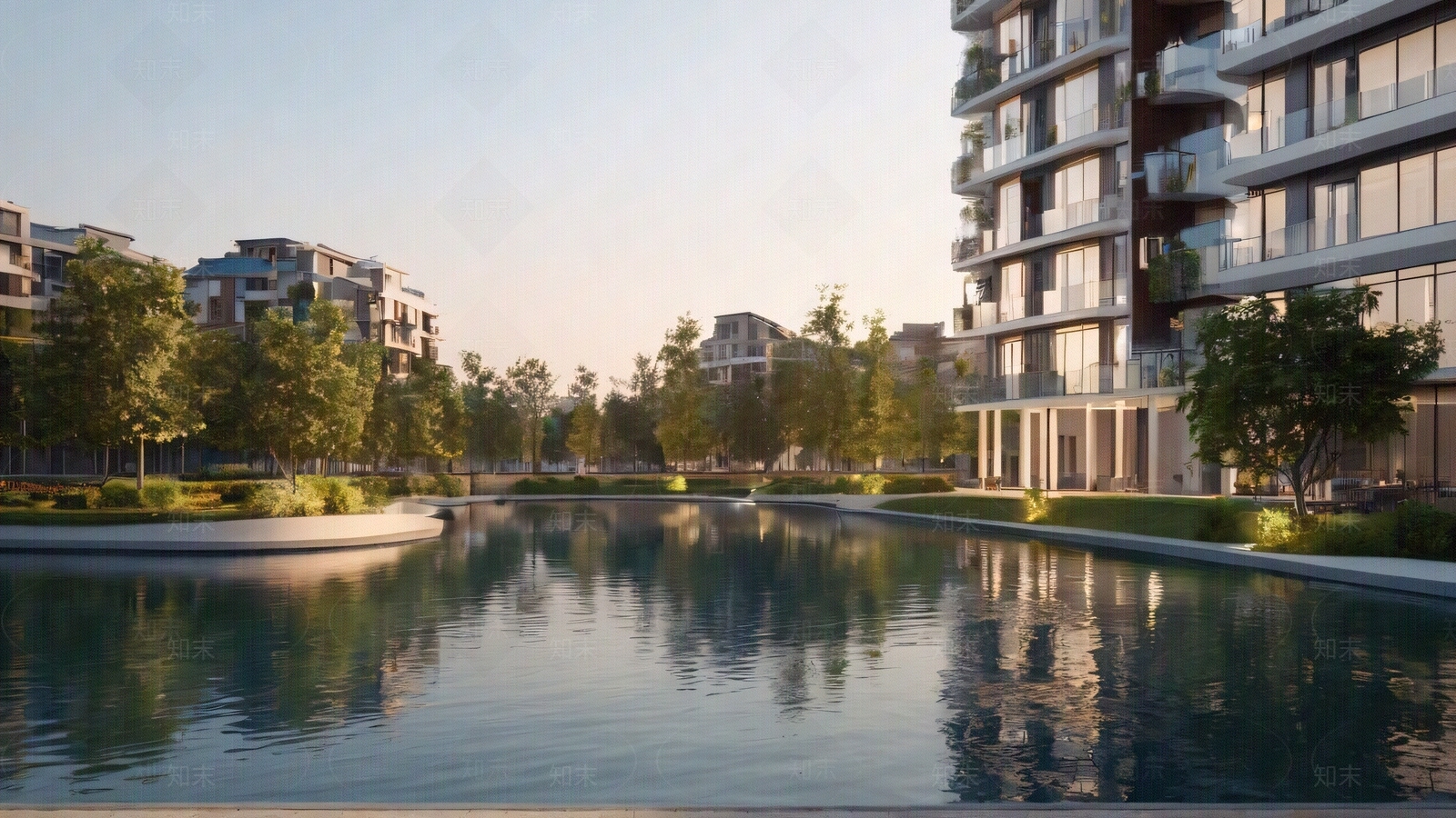 现代小区外景贴图下载【ID:1175750613】_【知末网贴图库】