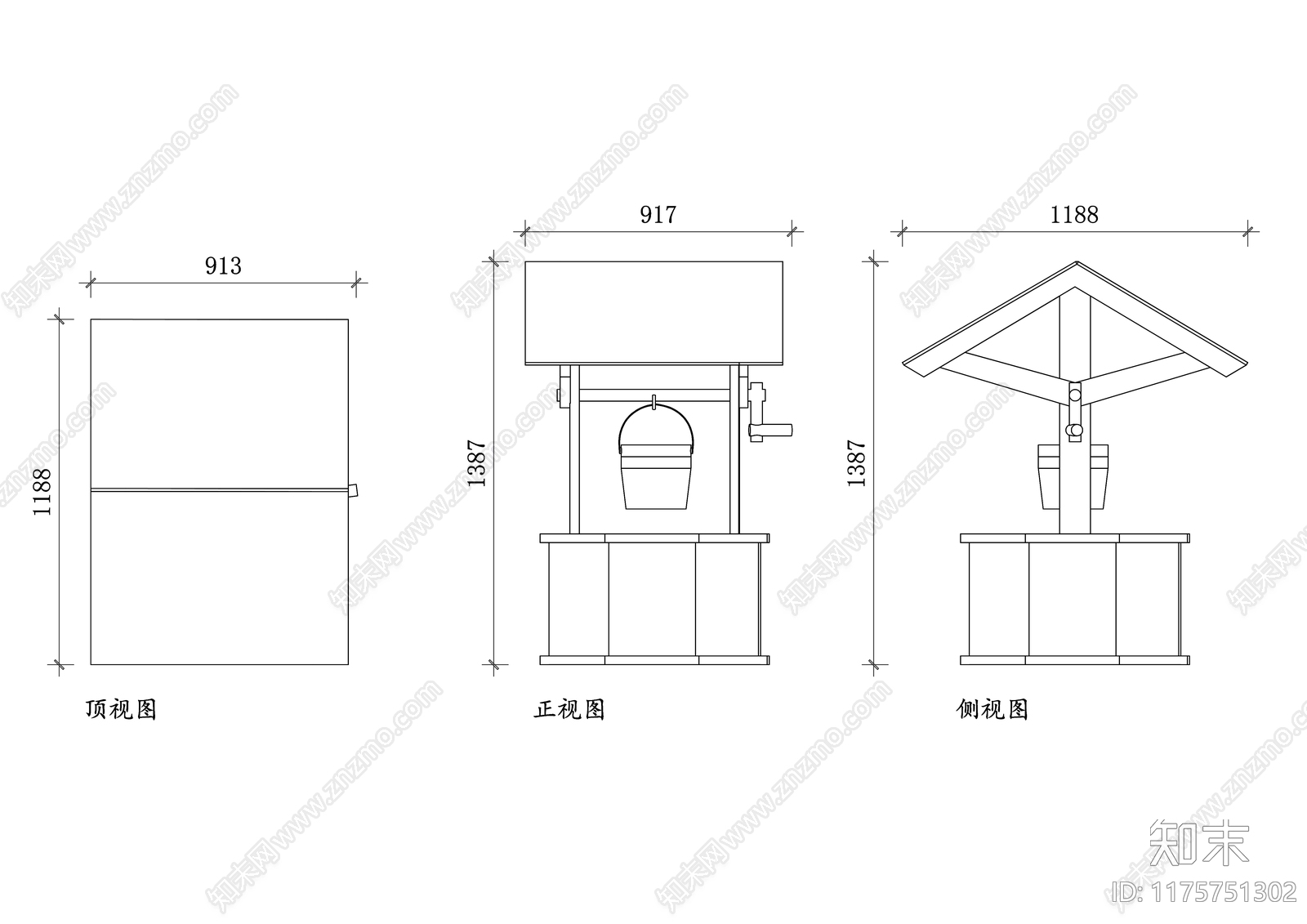 现代庭院cad施工图下载【ID:1175751302】