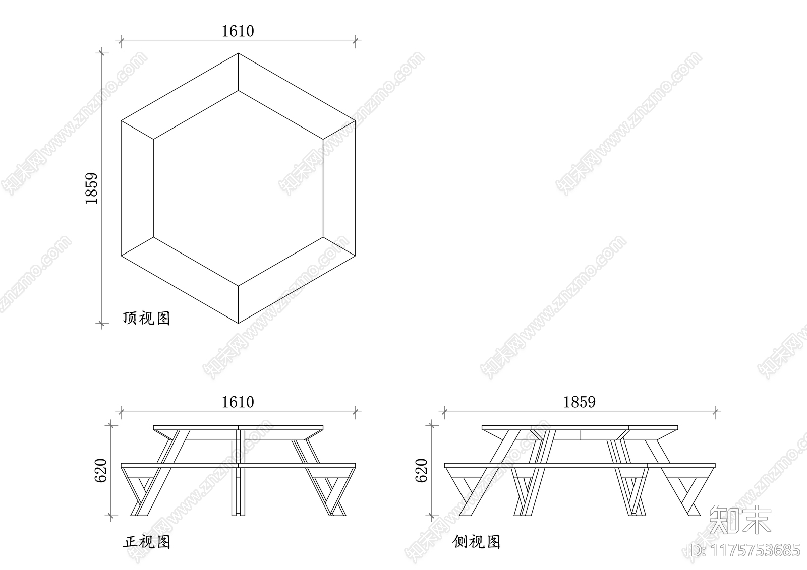 现代桌子施工图下载【ID:1175753685】