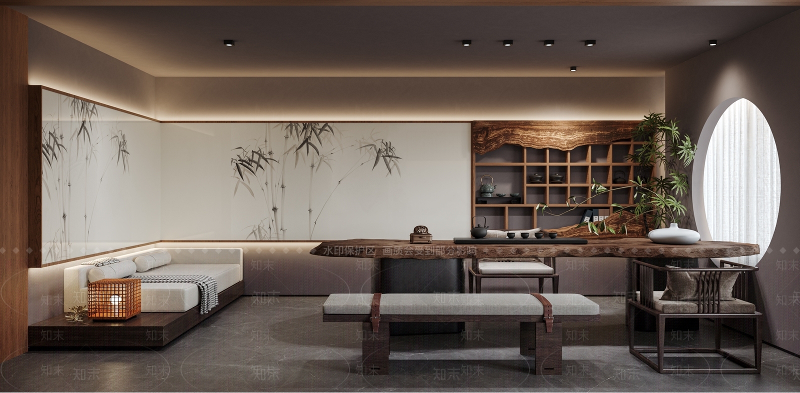 新中式玄关3D模型下载【ID:1214812926】