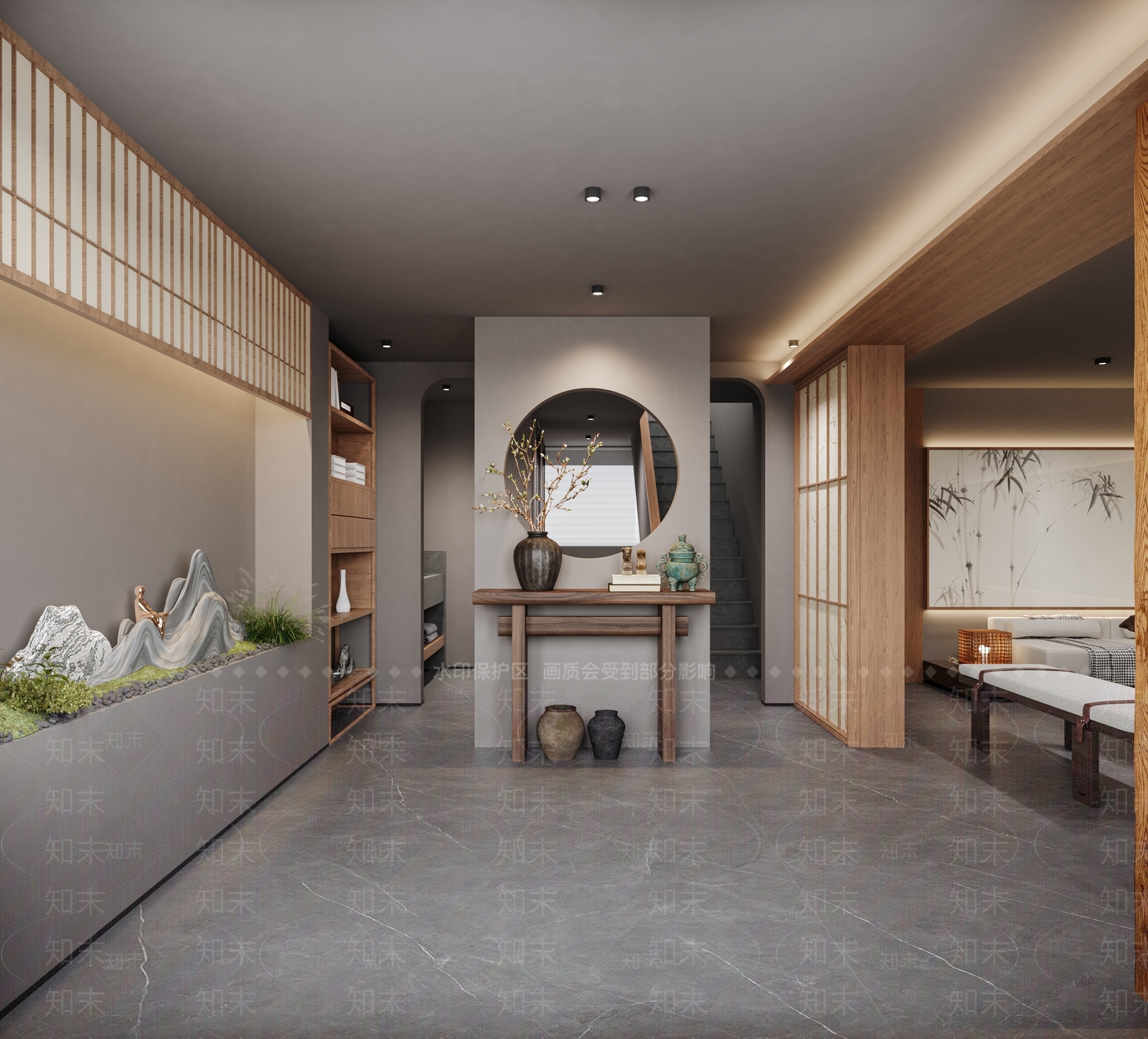 新中式复古茶馆3D模型下载【ID:1175755073】