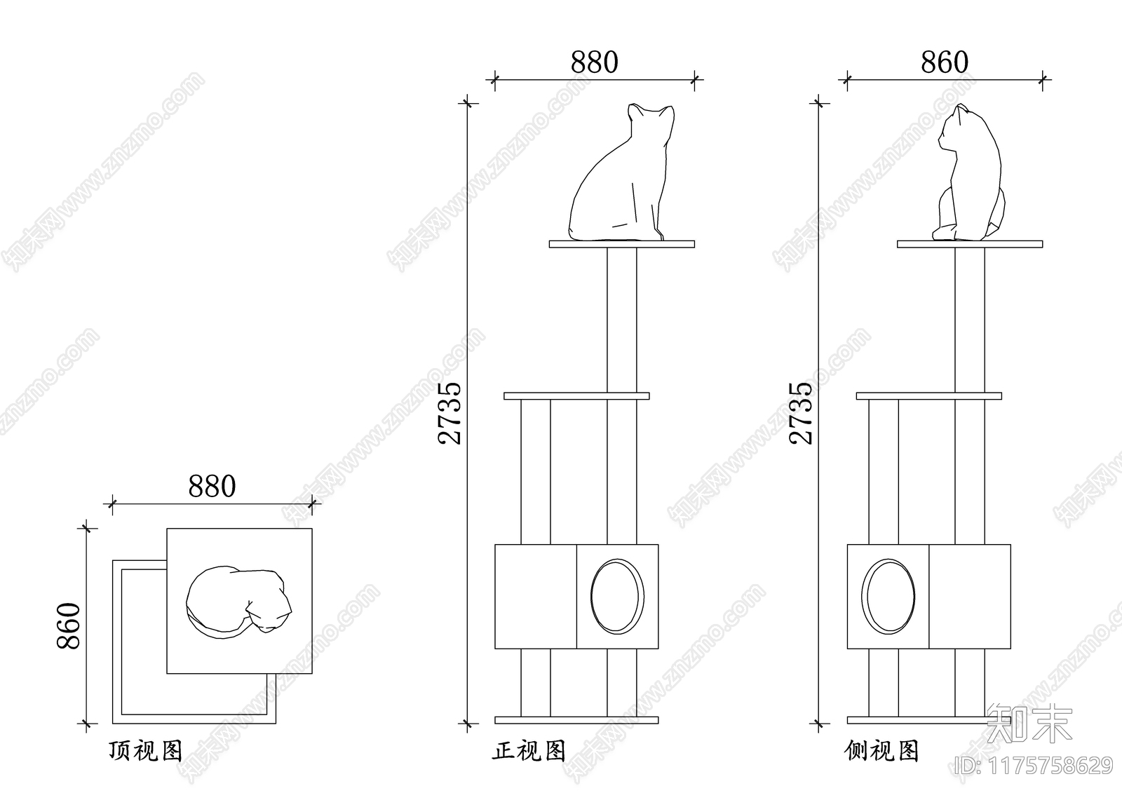 现代综合家具图库施工图下载【ID:1175758629】