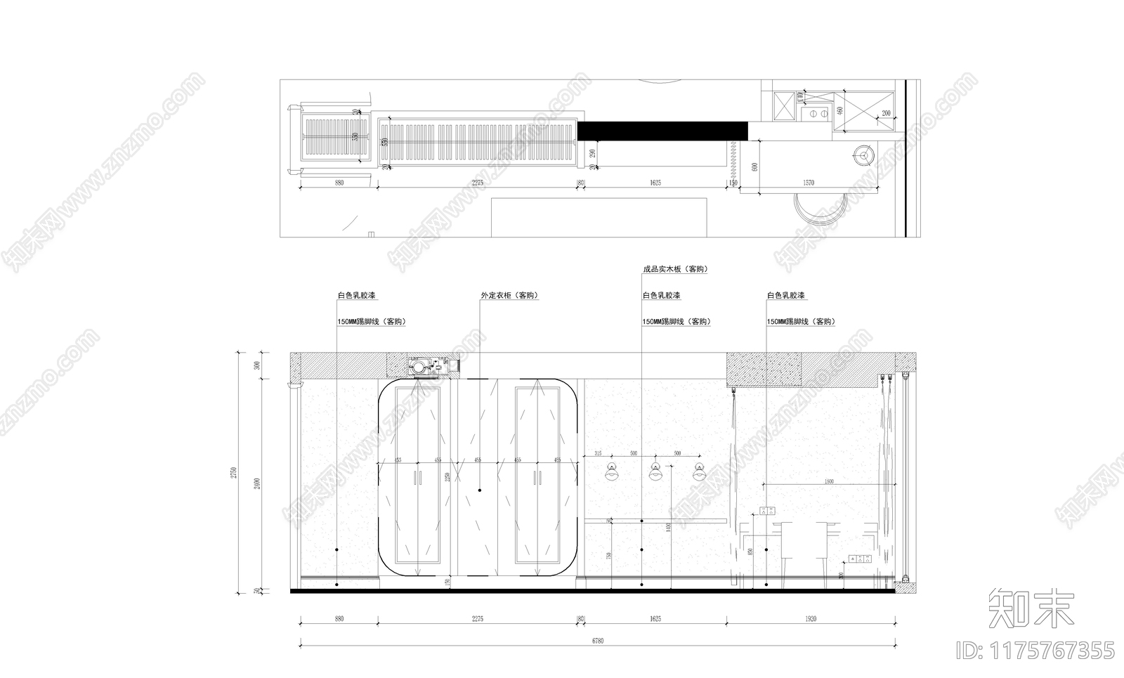 其他家装空间cad施工图下载【ID:1175767355】