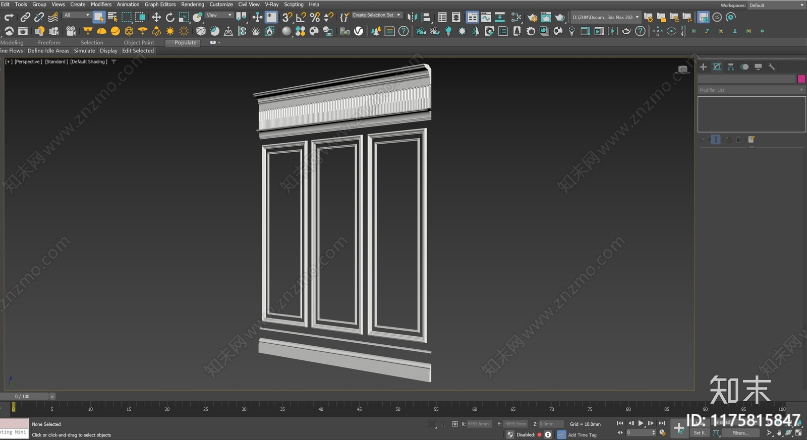 法式复古线条3D模型下载【ID:1175815847】