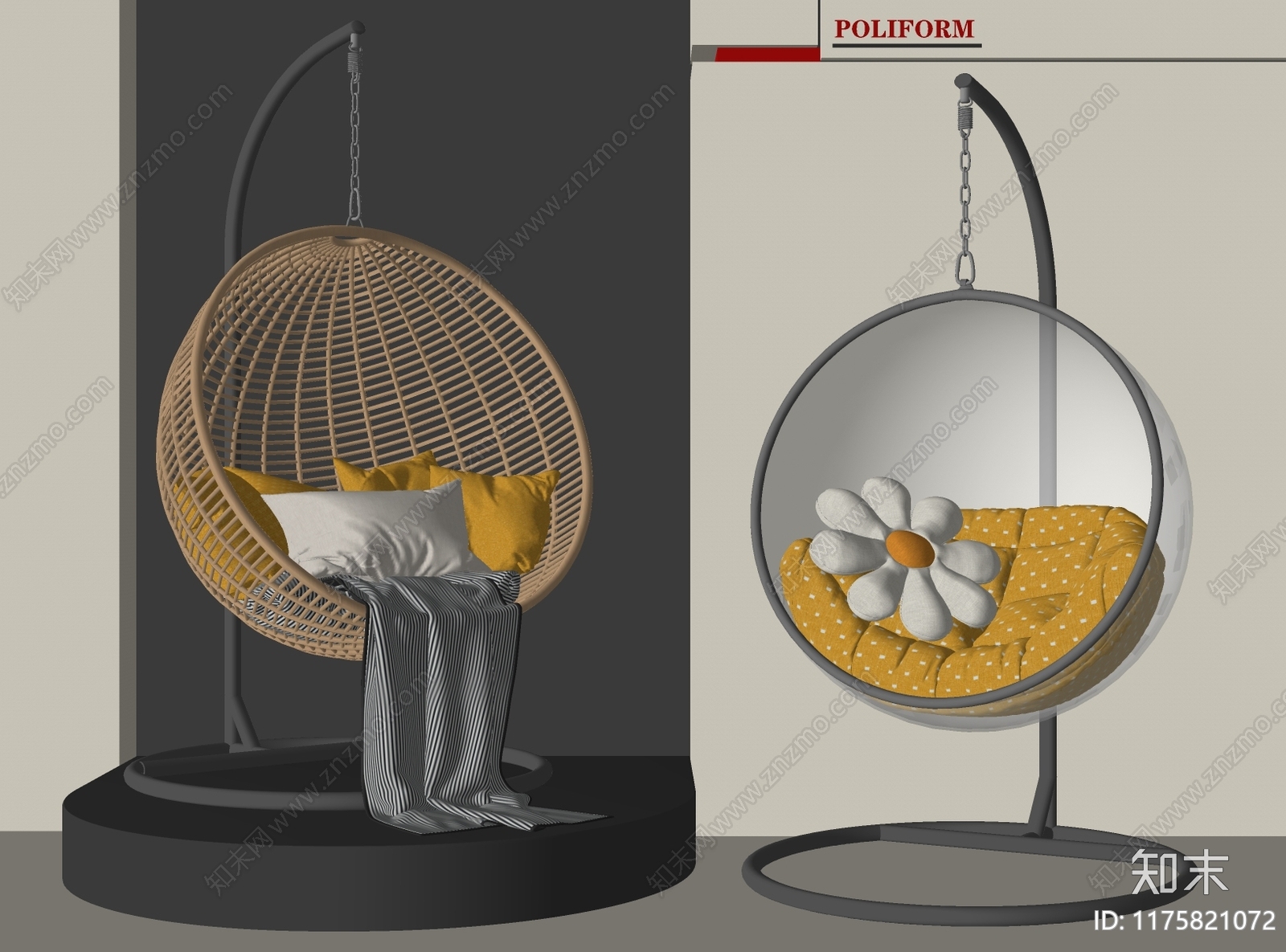 现代吊椅SU模型下载【ID:1175821072】