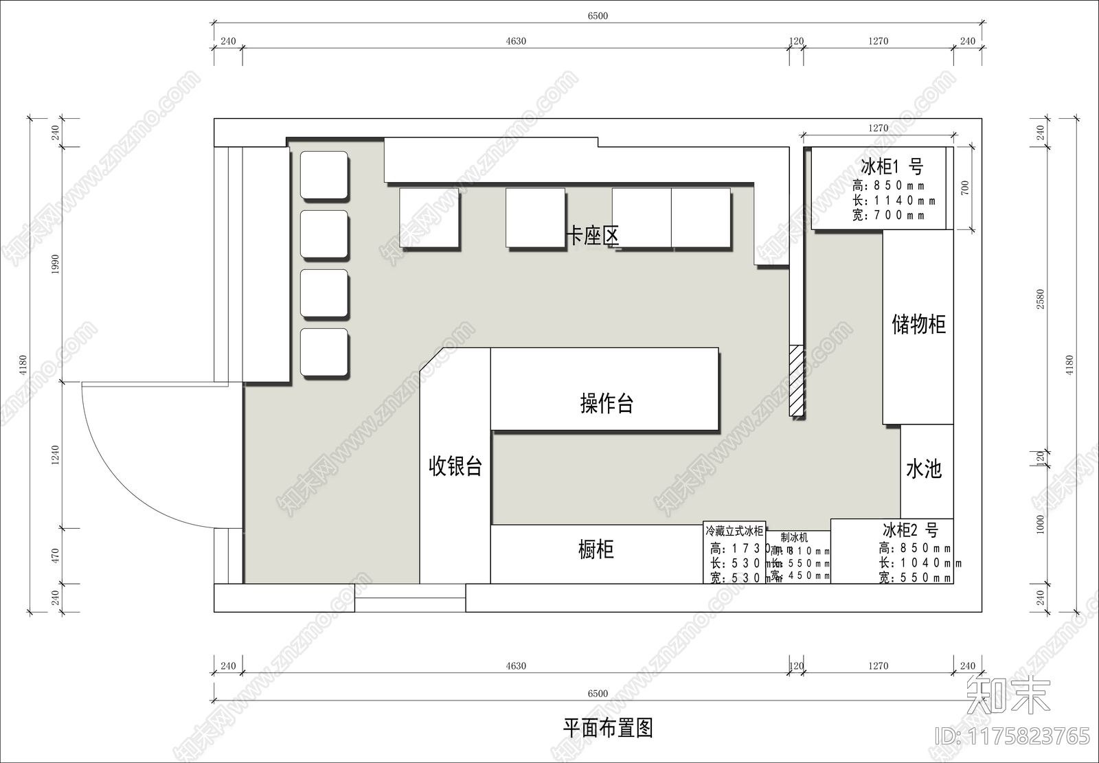 现代其他餐饮空间cad施工图下载【ID:1175823765】