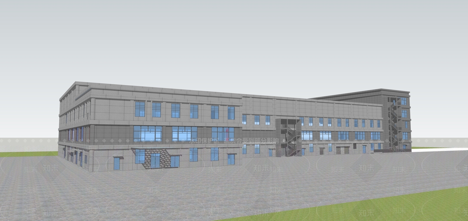 现代厂房3D模型下载【ID:1175829105】