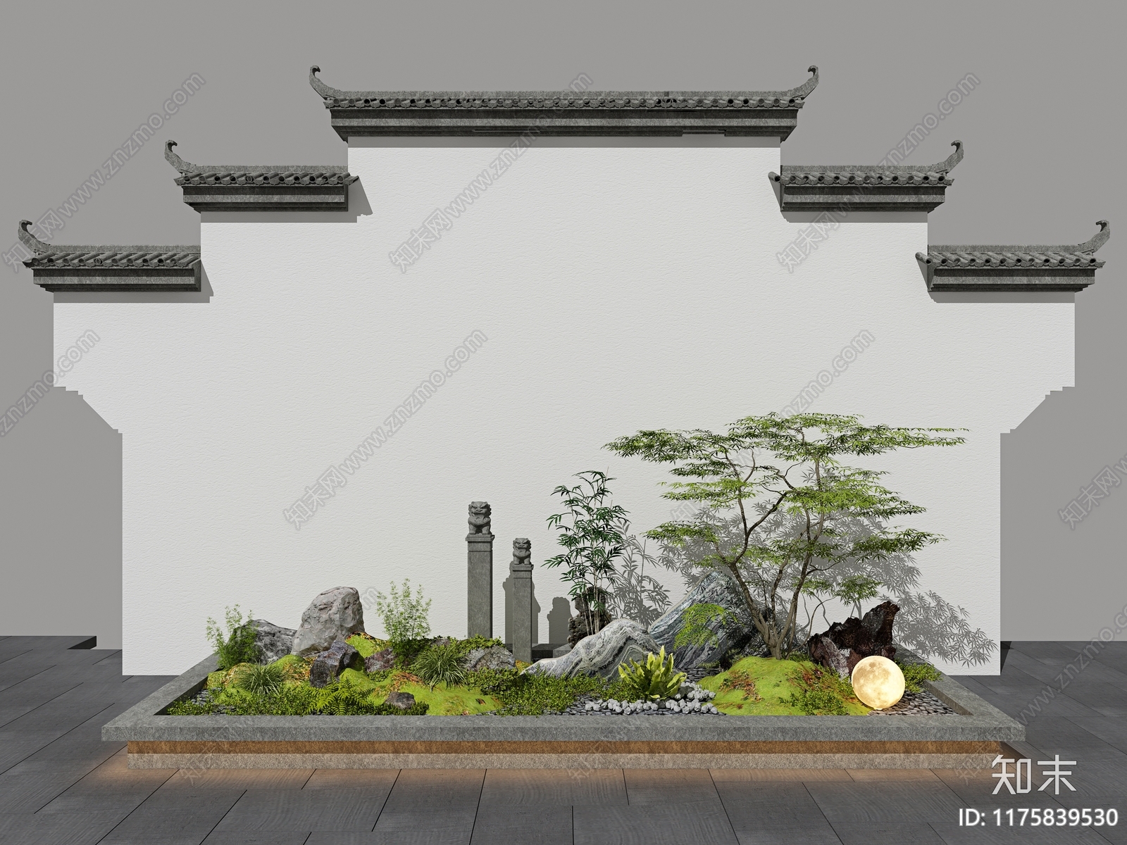 新中式其他景观小品3D模型下载【ID:1175839530】