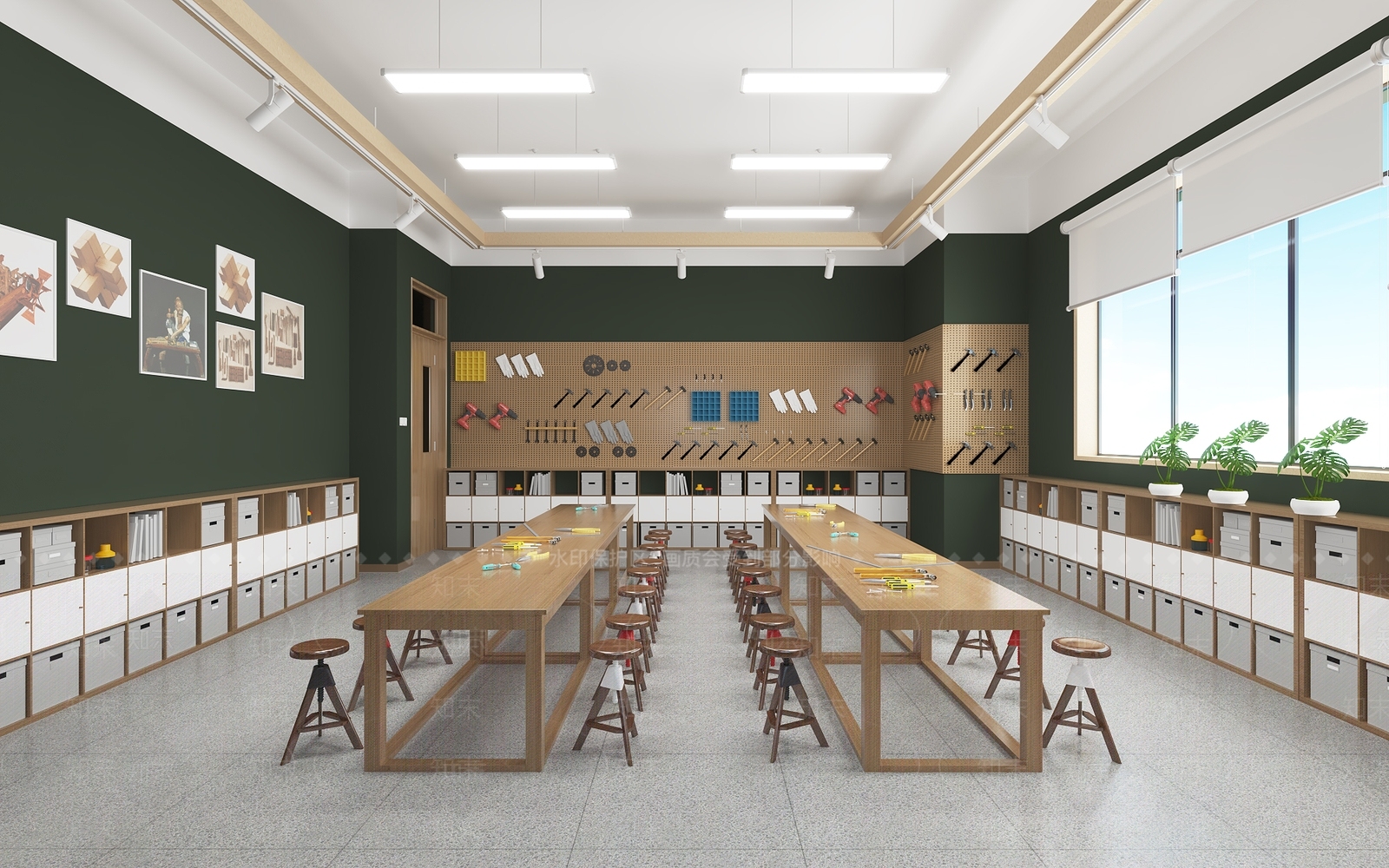 现代教室3D模型下载【ID:1175848305】
