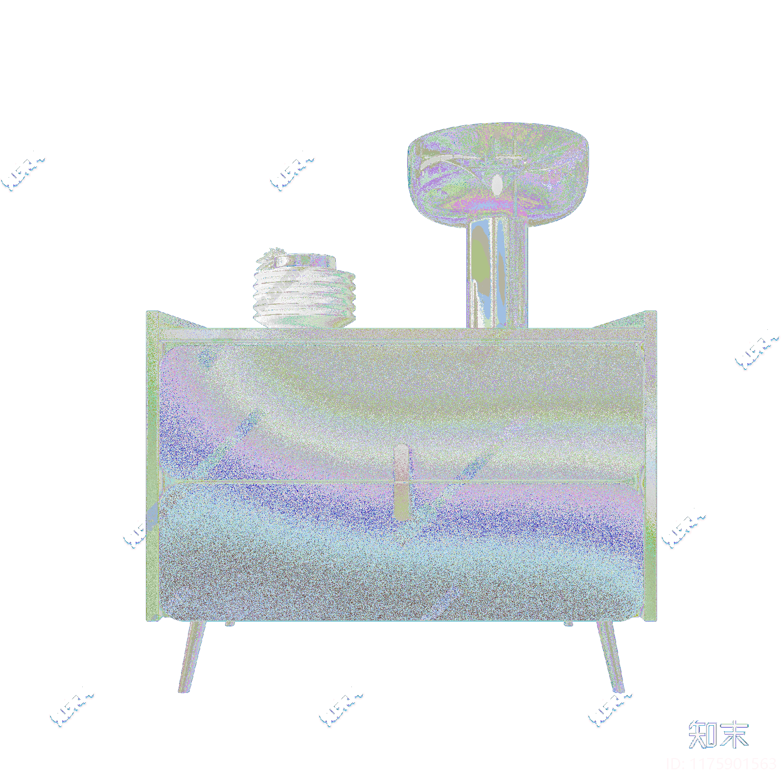 现代床头柜3D模型下载【ID:1175901563】