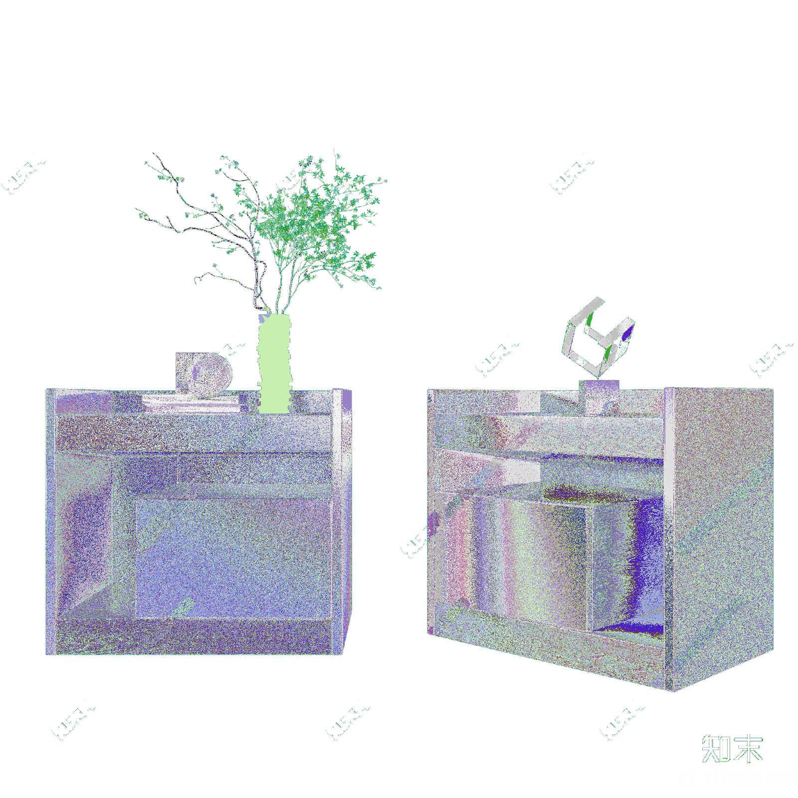 现代床头柜3D模型下载【ID:1175851848】