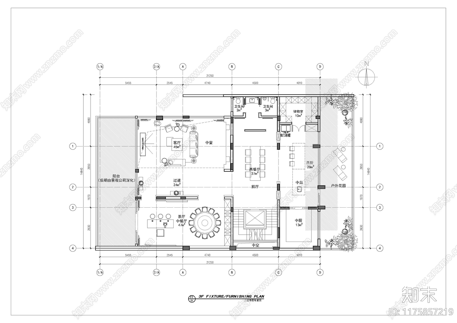 别墅cad施工图下载【ID:1175857219】