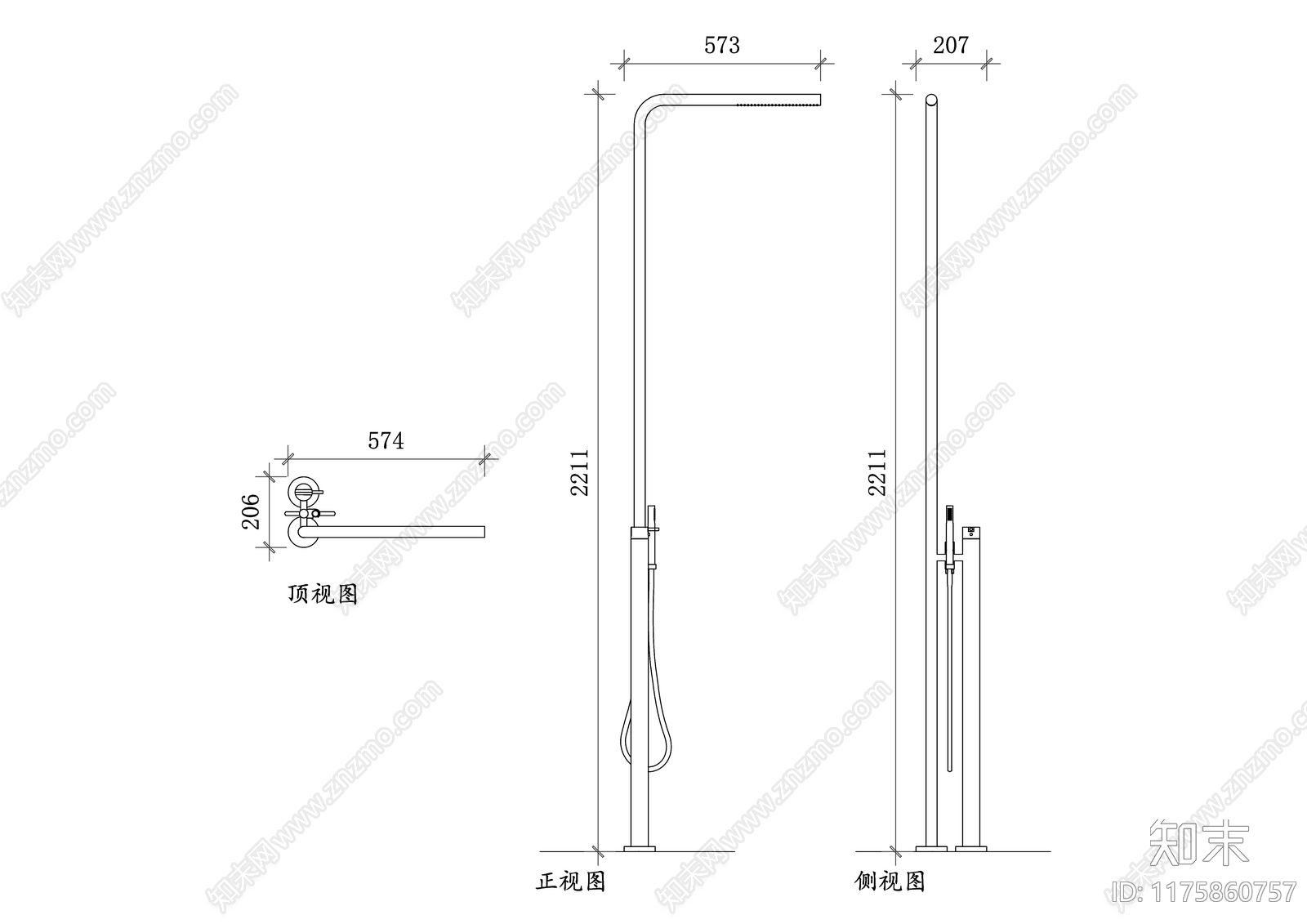 现代卫浴设施施工图下载【ID:1175860757】