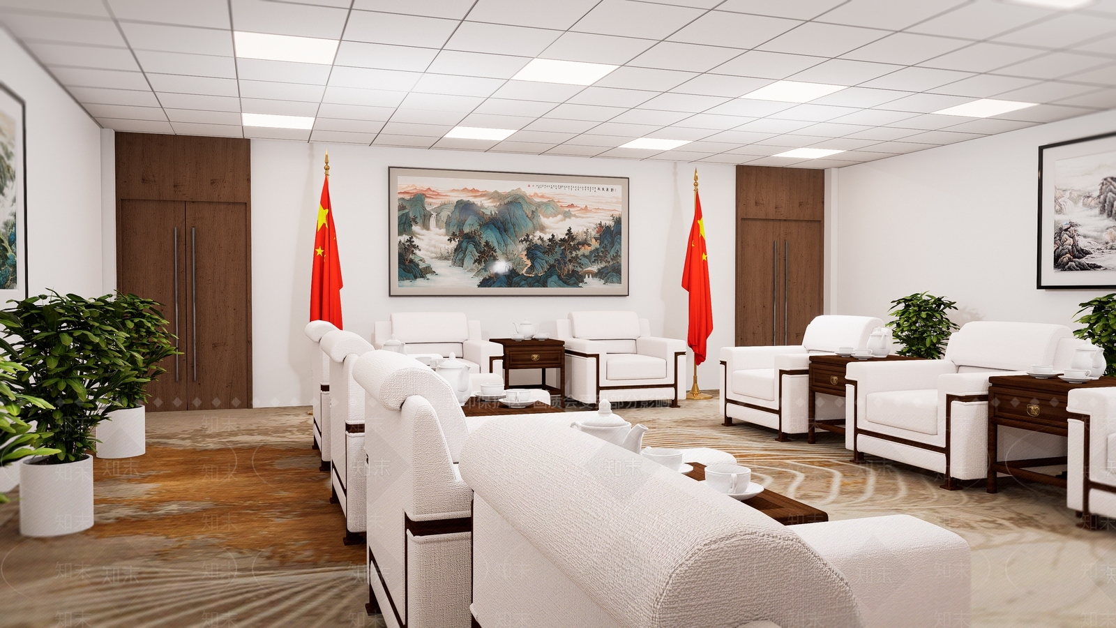 现代轻奢接待室3D模型下载【ID:1176150493】