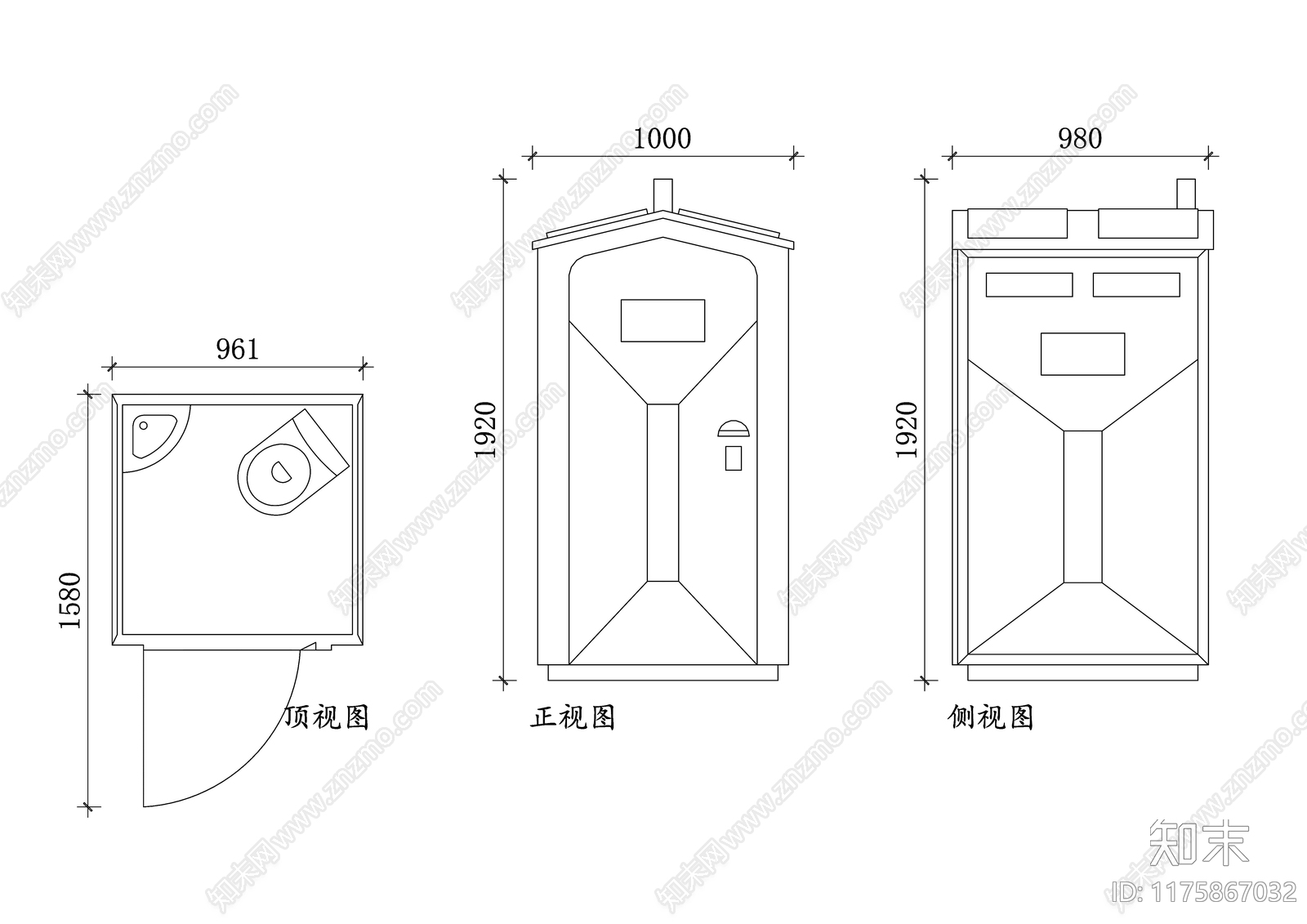 现代公厕施工图下载【ID:1175867032】