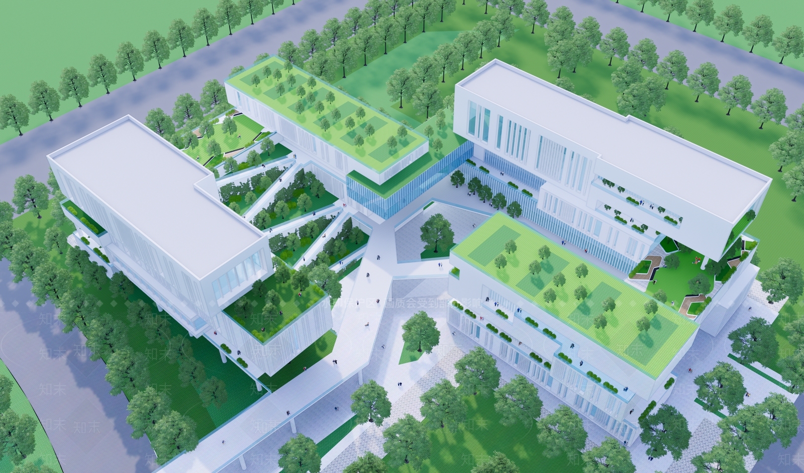 现代新中式小公建SU模型下载【ID:1175867040】