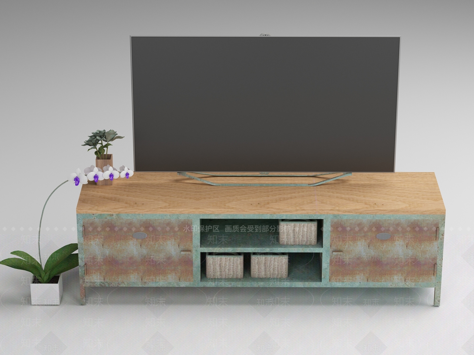 现代工业电视柜3D模型下载【ID:1175868873】