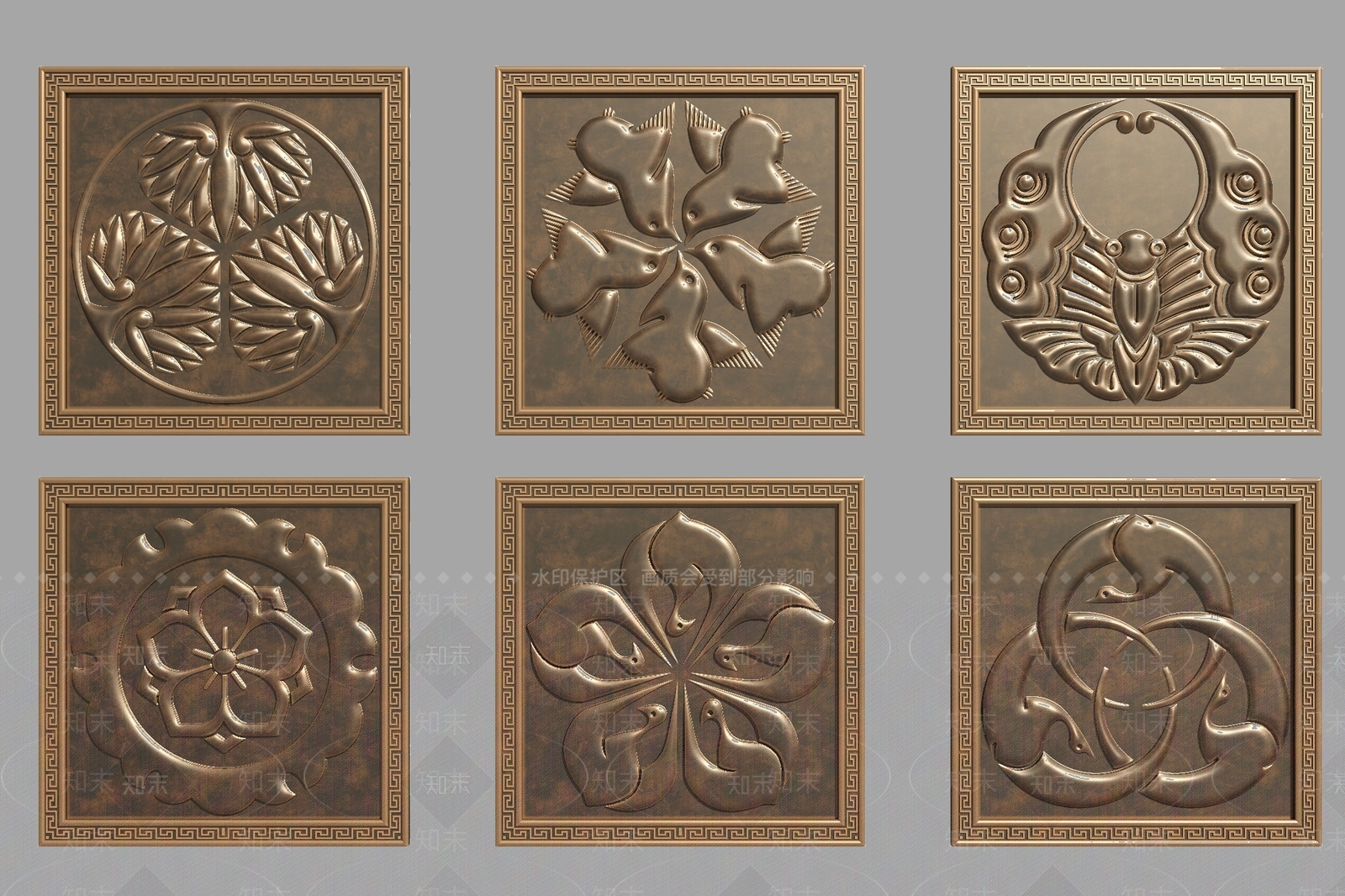 新中式雕花3D模型下载【ID:1175875634】