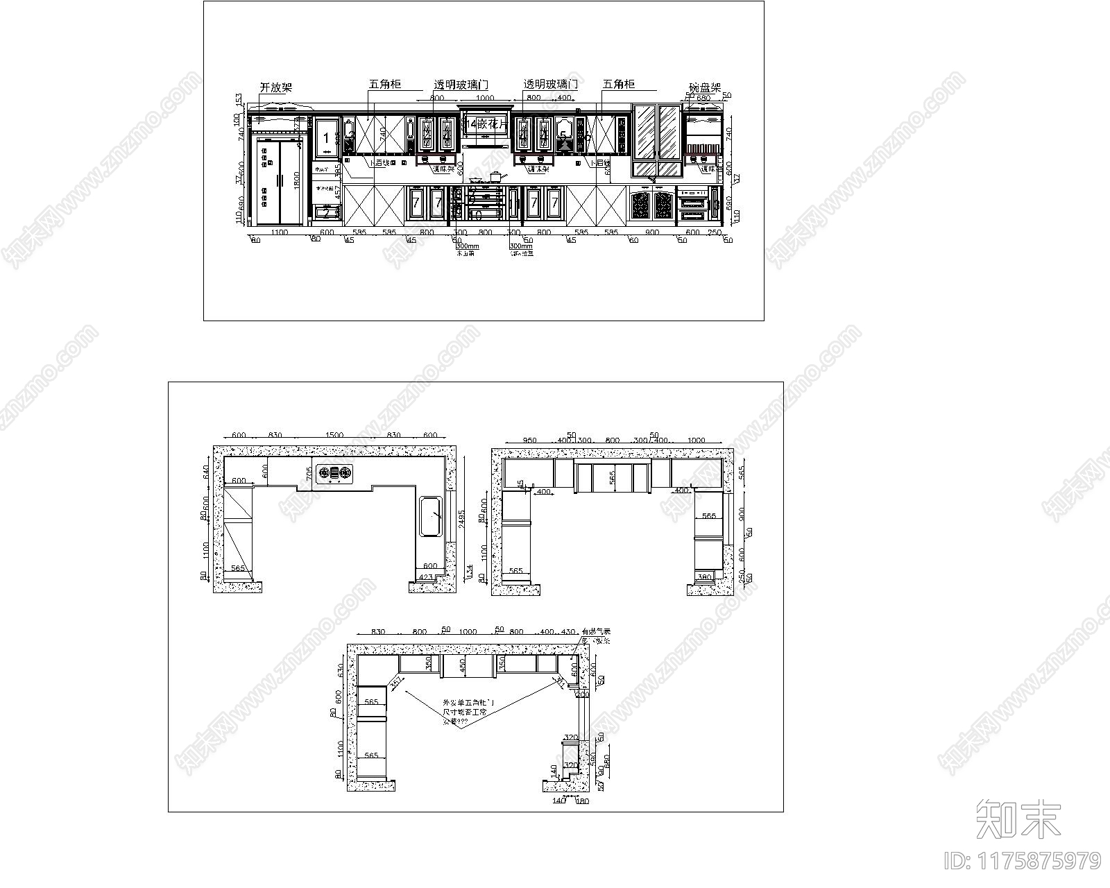 美式综合家具图库cad施工图下载【ID:1175875979】