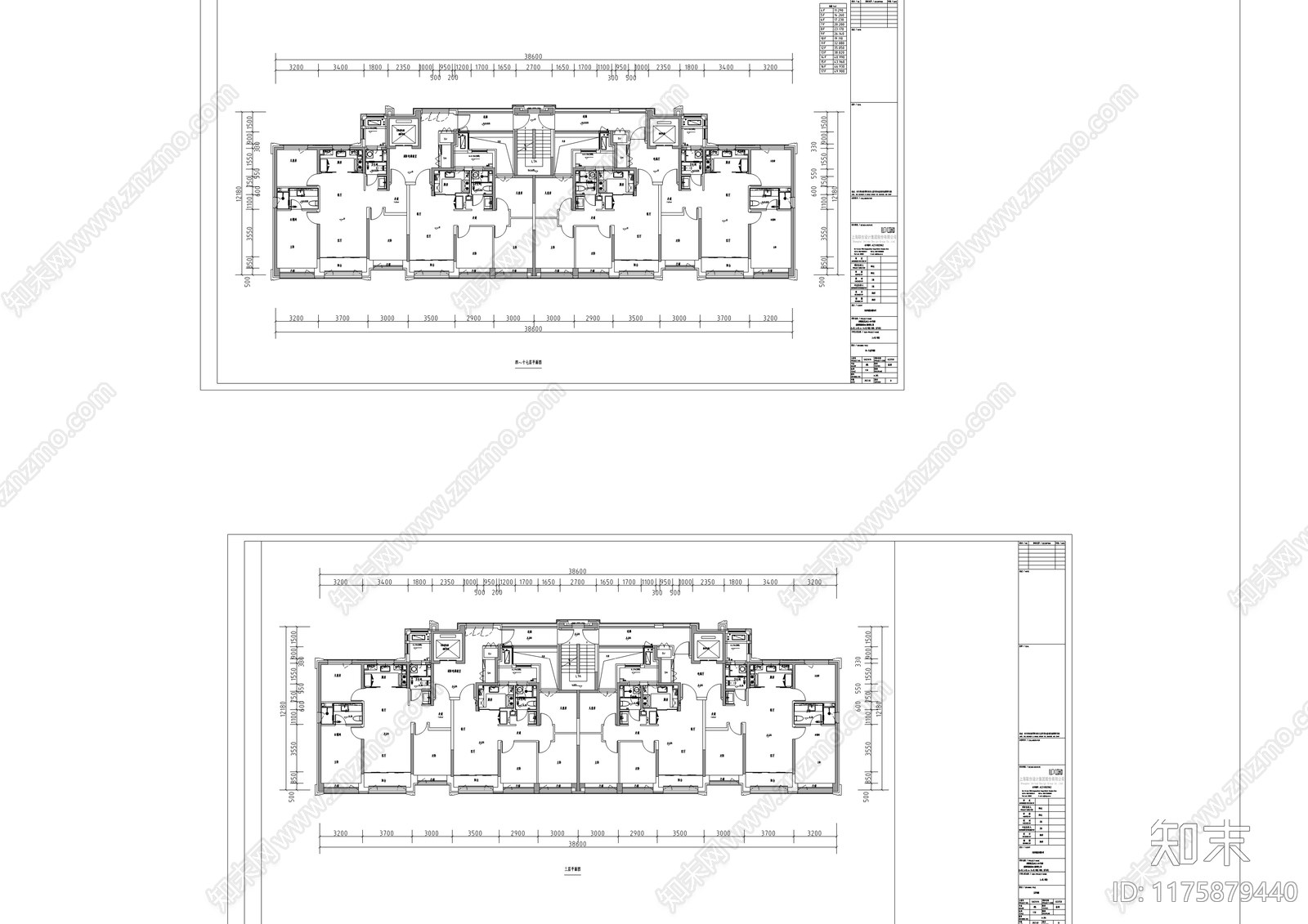 现代住宅楼建筑cad施工图下载【ID:1175879440】