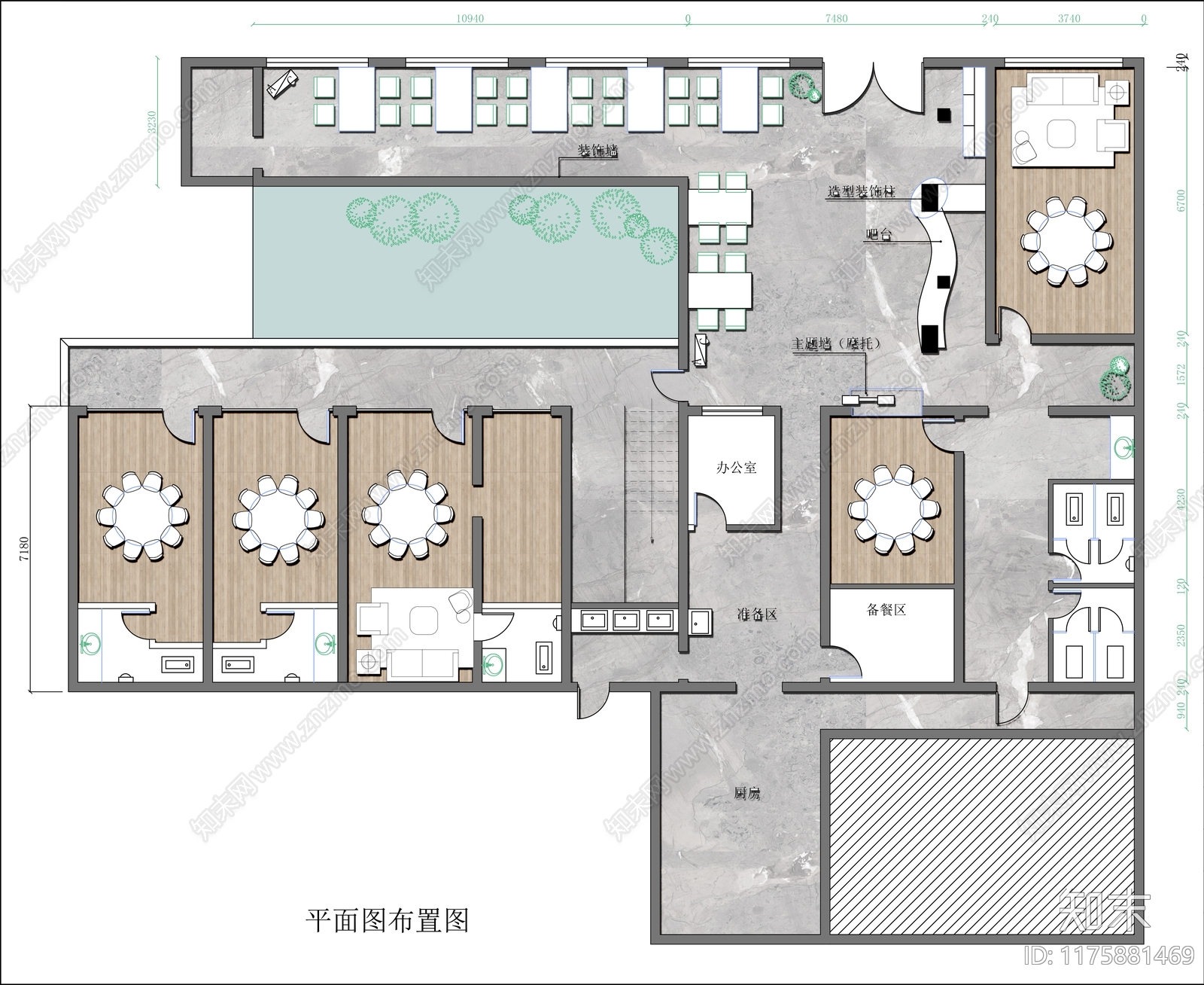 现代新中式酒楼施工图下载【ID:1175881469】
